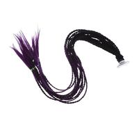 BESPORTBLE Motorcycle Helmet Braided Ponytail with Suction Cup Removable Helmet Dreadlocks Accessory for Dirt Bike and Bicycle Riders Black and Purple for Women