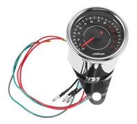 BESPORTBLE Motorcycle Modified Speedometer Tachometer with Display and Pointer Design Zinc Alloy Vintage Style Silver Motorbike Speedometer for Motorcycle Modification Accessory