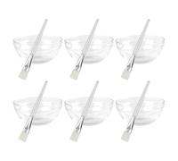 BESPORTBLE Mud Mask Brush and Transparent Mixing Bowl Set 12pcs PS Material Washable DIY Skincare Tools for Facial Use
