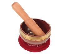 BESPORTBLE Multi-function Nepal Tibetan Singing Bowl with Cushion and Mallet Handcrafted Sound Bowl for Meditation Relaxation and Decorative Buddhism Practice Portable and Lightweight for
