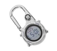 BESPORTBLE Multifunctional Pocket Watch Carabiner Watch Reliable Accurate Time Blue Metal Glass Button Battery for Adventure Travel Doctors Nurses
