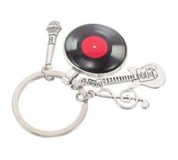 BESPORTBLE Music Note Keychain Vinyl Record Pendant Lightweight Metal Music Symbol Keyring for Piano Players Composers Graduation Gift Backpack Accessory