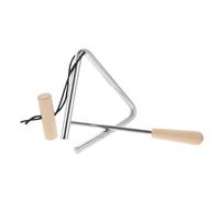 BESPORTBLE Musical Iron Triangle Percussion Instrument with Wooden Striker for Early Learning Rhythm Development Classroom Music Education