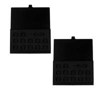 BESPORTBLE Nano Sim Card Holder Case Hard Carrying Storage Box 2pcs Aluminium Alloy with 12 Slots and Needle Protect Data from Loss for Micro Cards, for Travel and Outdoor Use