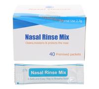 BESPORTBLE Nasal Rinse Salt Packets 40pcs Box for Nasal Wound Care, Individually Packaged Saline Mix for Outdoor and Daily Use