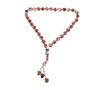 BESPORTBLE Natural Agate Islamic Prayer Beads Rosary Muslim Pilgrimage Hand Chain Versatile Neck Chain Bracelet Ramadan and Muslim Events Random Color