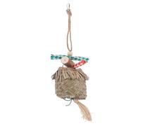 BESPORTBLE Natural Bird Toy for Parrots and Cockatiels Edible Woven Bark Chewing Toy for Foraging and Shredding Engaging Birdcage Accessory for Birds Promotes Beak and Exercise