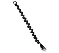 BESPORTBLE Natural Black Braided Ponytail Hair Extension, One-piece Long Twist Braid Wig for Women, Puff Braid Ponytail Wrap Suitable for Daily and Fashion Hairstyles