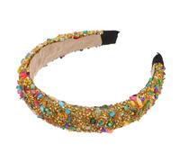 BESPORTBLE Natural Crystal Stone Rhinestone Headband Featuring Fashionable Design and Understated Luxury, Decorative Hair Accessory for New Year and Thanksgiving Occasions