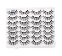 BESPORTBLE Natural False Eyelashes Manual Polishing Cosmetics Makeup Look Volume Eyelashes for Everyday Eye Enhancement