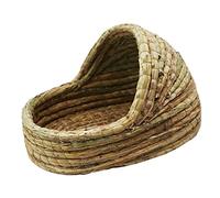 BESPORTBLE Natural Hamster Cave Small Nest Grass Bed Woven Rabbit Cage for Exercise Play