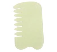 BESPORTBLE Natural Jade Gua Sha Comb for Face and Head Massage Smooth Rounded Edges for Skin Safety Multi Use Scalp and Neck Muscle Relaxation Tool Durable Premium Jade Material for Facial