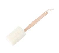 BESPORTBLE Natural Loofah Back Scrubber Brush with Long Wooden Handle Bath Body Brush for Exfoliating Easy to Hang Expands When Wet Pollution for Spa Like Experience