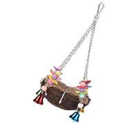 BESPORTBLE Natural Parakeet Nests Hanging Bird Nest Toy Rattan Parrot House Bird Supply