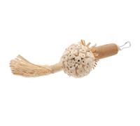 BESPORTBLE Natural Wood Bird Chew for Parrots and Birds, Khaki Hanging Plaything Providing Safe and Essential Physical Activities, Large Parakeet for Cage Entertainment