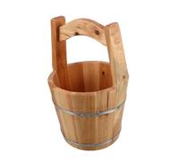 BESPORTBLE Natural Wood Sauna Bucket for Foot Soaking and Water Carrying Lightweight Portable Rustic Foot Bath Tub Basin Multifunctional Spa Accessory with Vintage Appeal for Home and Outdoor