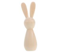 BESPORTBLE Natural Wooden Bunny Figurines Easter Peg Dolls for DIY Crafts Creative Tabletop Ornaments Spring Holiday Decorations and Gift Ideas
