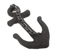 BESPORTBLE Nautical Anchor Wall Hook Large Resin Marine Hook Rustic Decorative Coat Rack for Towels Jackets Mudroom Entryway Storage