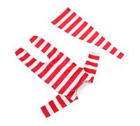 BESPORTBLE Newborn Striped Romper Set with Hat for Girl Photoshoot Cozy Footed Outfit with Festive Pattern Easy Dressing Newborn Clothes for Photography and Everyday Wear