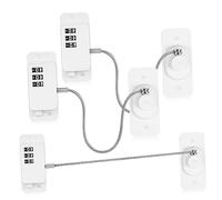 BESPORTBLE No-Drill Combination Window and Cabinet Lock 3pcs Abs Child Safety Locks with Traceless Adhesive for Refrigerator Drawer Freezer Security 9.5 X 3 X 0.6 Inches