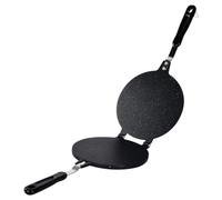 BESPORTBLE Non Stick Double Side Waffle Maker Pan with Handle Multi Functional Egg Roll Skillet and Stovetop Grill Press Household Baking Tool for Home and Food Stalls