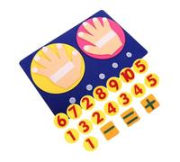 BESPORTBLE Non-woven Math Learning for Kindergarten Finger Counting Educational Manipulatives Number Cognition Plaything for Early Math Development and Hand-eye Coordination Skills