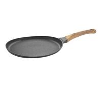 BESPORTBLE Nonstick Frying Pan Flat Pan Nonstick with Wood Handle Aluminium Alloy Multi-Function Strong Resistant to Burning for Kitchen Use