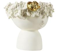BESPORTBLE Nordic Style Face Planter Girl Face Resin Flower Pot for Bonsai Creative Office Decor and Indoor Decoration and Artistic Design for Home Room Study Room