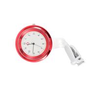 BESPORTBLE Nurse Pocket Watch Pin Design Glass Brooch Watch Red | Fashionable Beautiful Style, Can be Nailed to Clothes, Accurate Time Keeping, for Doctor and Women