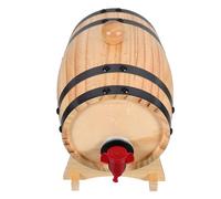BESPORTBLE Oak Wooden Barrel Dispenser with Spigot Mini Whiskey Decanter for Bar Restaurant Large Capacity Oak Aging Barrel for Efficient Beverage Serving