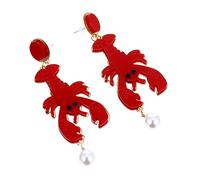 BESPORTBLE Ocean Theme Pearl Earrings for Women Quirky Animal Dangle Drops for Christmas Cosplay Hypoallergenic Jewelry Eye Catching Ocean Inspired Design