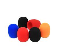 BESPORTBLE Omnidirectional Mini Clip-on Lavalier Microphone with 3.5mm Jack for Pc and Mobile Phones, Black Lapel Mic Kit with Two Black and Two Red Foam Windscreens for Recording and Interviews