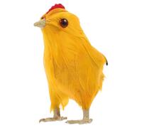BESPORTBLE Orange Simulation Chick Ornament Made of Foam and Simulation Plume with Lifelike Appearance and Natural Touch, for Cozy and Inviting Outdoor Garden Decoration
