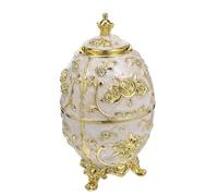 BESPORTBLE Ornate Automatic Toothpick Dispenser with Gold White Rose Embossed Design Refillable Plastic Press-type Holder for Kitchen Countertop Dining Table Weddings and Parties