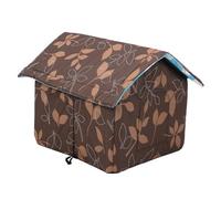 BESPORTBLE Outdoor Cat Shelter Warm Semi Enclosed Pet Nest for Cats Kittens Oxford Camping Tent for Patio Lawn Garden Cold
