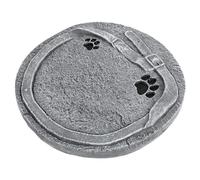 BESPORTBLE Outdoor Pet Memorial Stone for Dog Cat Resin Paw Collar Pattern Tombstone Pet Memorial
