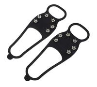 BESPORTBLE Outdoor Silicone Ice Grips with Spikes Skid Crampons Overshoes for Hiking Climbing Mountaineering and Ice Fits All Lightweight Durable Traction Cleats