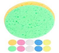BESPORTBLE Oval Cellulose Facial Sponges Exfoliating Face Wash Scrubber 12pcs for Comfortable Facial Cleaning and Quick Drying Suitable for Daily Skincare Routine