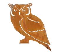 BESPORTBLE Owl Garden Stake 9.84In Decorative Iron Art Outdoor Yard Ornament for Gardening Bonsai Decor Rusty Metal Owl Tree Decoration