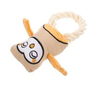 BESPORTBLE Owl Plush Squeaky Dog Toy Plush Squeaky Puppy Rope Toy Interactive Dog Toys Safe Dog Chew Toys for