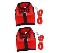 BESPORTBLE Pack of 2 Pet Harness Pet Vest Rabbit Harness Animal Lead Hamster Harness Squirrel Costume Costumes for Rabbit Dresses Outfit Small Pet Harness Harness with Lead
