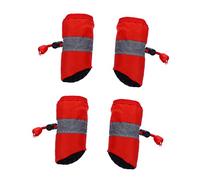 BESPORTBLE Pack of 4 Christmas Pet Shoes, No Dog Socks, Ankle , Dog Shoes, Paw Shoes for Puppies, Rain Shoes for Dogs, Sandals, Puppy Shoes for Hot , ABS Red