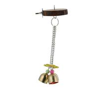 BESPORTBLE Parrot Chewing Pole Bell Bird Rattan Birdcage Hummingbird Feeder Cockatiel Fun Hammock Roost Bird Parrot Swing Bells Bunny for Rabbits Kit Rattle Pet Wooden