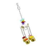 BESPORTBLE Parrot Swing Toy Bird Toys for Cockatiel Budgie for Birdcage Parrot Chew Bell Bird Bells Pendant Decor Buckle Design Long Serving Life Random Color
