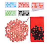 BESPORTBLE Party Bingo Board Game with Number Cards and Chess Pieces Fall-resistant Material Russian Style for Family Group Games and Logical Thinking Development