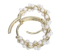 BESPORTBLE Pearl Gold Hoop Earrings for Women Irregular Pearl Hoop Jewelry with Elegant Lustrous Finish Daily Wear Suitable for Casual and Formal Occasions