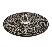 BESPORTBLE Pendulum Letter Board Large Wooden Circular Divination Board for Seeking Responses Rustic Home Decor for Witchcraft