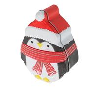 BESPORTBLE Penguin Tin Box with Lid Christmas Candy Tin Cookie Storage Container for Sweets Snacks and Holiday Treats Cute Cartoon Metal Box for Children 14.50 X 11.00 X 5.00 Cm