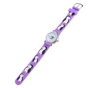 BESPORTBLE Penguin Wrist Watch for Educational Display High Visibility Analog Dial Cute Cartoon Design for School Students Purple