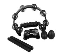 BESPORTBLE Percussion Instrument Combo Hand Bells Foot Tambourine Shaker Eggs Rhythm Sticks for Band Music Accompaniment Small Ensemble Portable Musical Bells for Adults